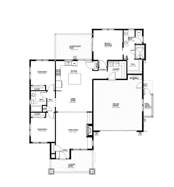 Craftsman Floor Plan - Main Floor Plan #895-109