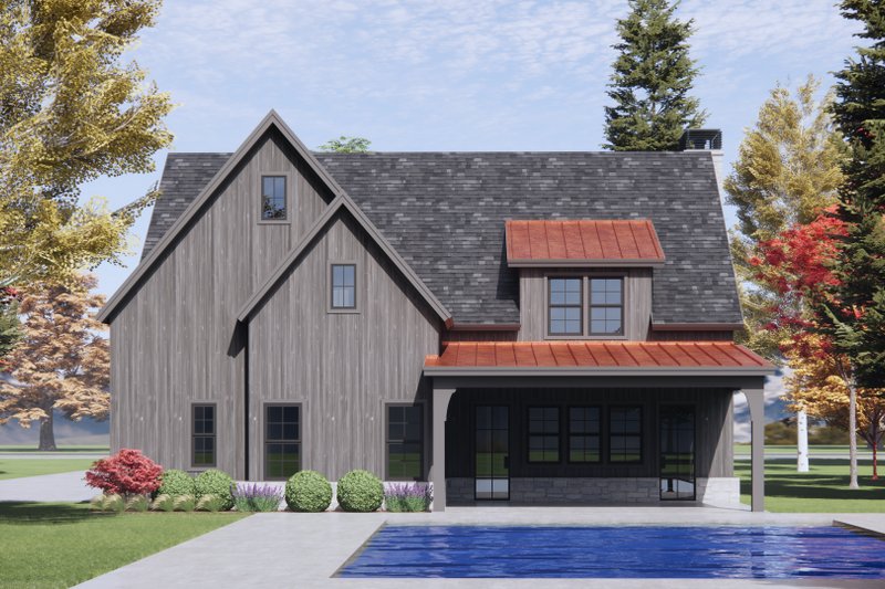 Home Plan - Exterior - Rear Elevation for Farmhouse House Plan #1096-120 - 4 bed, 3.5 bath