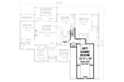 European Style House Plan - 3 Beds 2 Baths 1985 Sq/Ft Plan #20-1828 