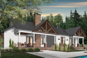 Exterior - Rear Elevation for Farmhouse House Plan #23-2689 - 4 bed, 2.5 bath