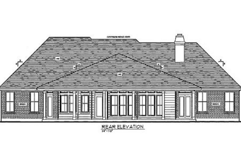 House Plan Design - Exterior - Rear Elevation for Craftsman House Plan #410-136 - 3 bed, 2.5 bath