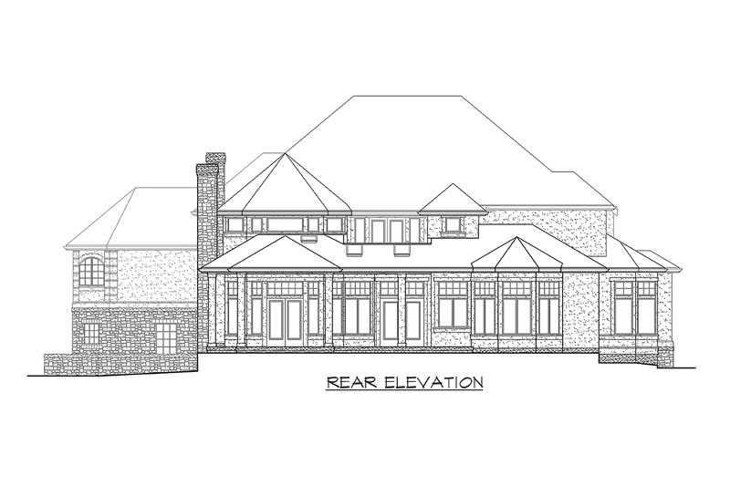 Dream House Plan - Exterior - Other Elevation 2 for European House Plan #132-214 - 4 bed, 3.5 bath