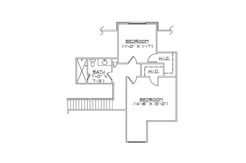 Dream House Plan - Floor Plan - Upper Floor for European House Plan #5-410 - 3 bed, 3.5 bath