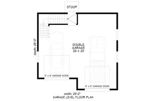 Floor Plan - Main Floor for Southern House Plan #932-1192, 0 bath