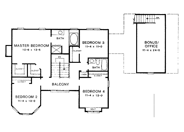Victorian Floor Plan - Upper Floor Plan #10-208