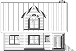 Exterior - Rear Elevation for Traditional House Plan #23-2174 - 3 bed, 2 bath