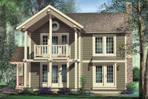 Cottage Exterior - Front Elevation Plan #25-4195