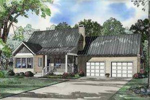 Southern Exterior - Front Elevation Plan #17-565