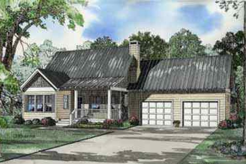 House Blueprint - Southern Exterior - Front Elevation Plan #17-565