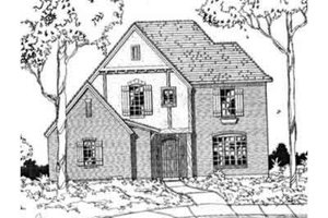 European Exterior - Front Elevation Plan #141-157