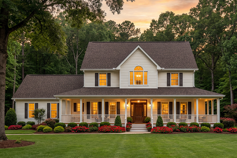 House Design - Exterior - Front Elevation 2 for Farmhouse House Plan #406-167 - 3 bed, 3 bath