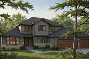 Traditional Exterior - Front Elevation Plan #92-205
