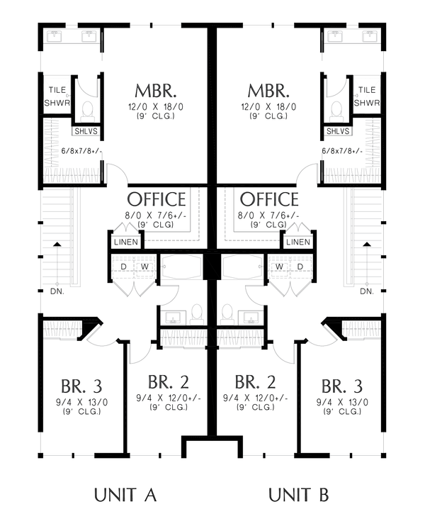 Contemporary Floor Plan - Upper Floor Plan #48-1112