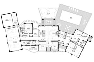 Floor Plan - Main Floor for Contemporary House Plan #928-377 - 3 bed, 3.5 bath