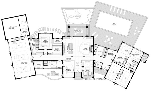 Architectural House Design - Contemporary Floor Plan - Main Floor Plan #928-377