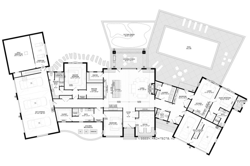 Dream House Plan - Floor Plan - Main Floor for Contemporary House Plan #928-377 - 3 bed, 3.5 bath