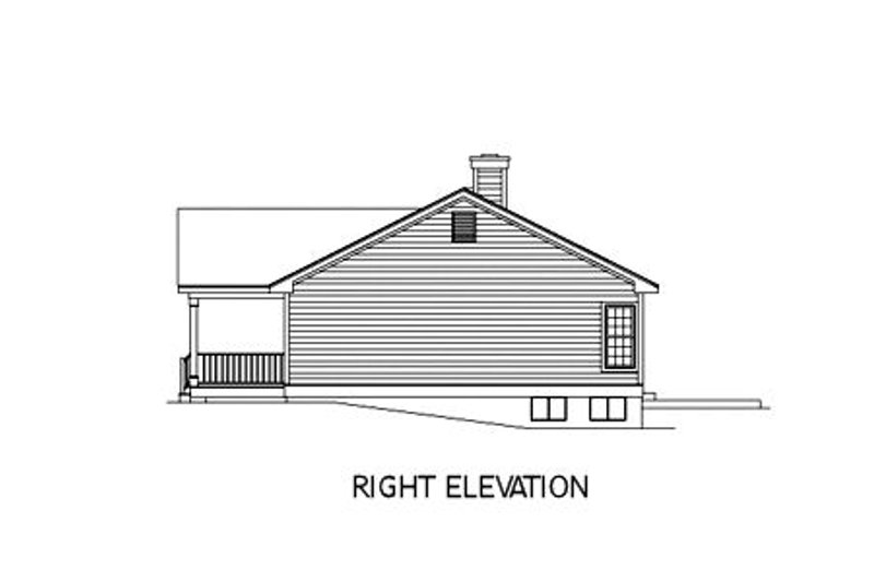 House Design - Exterior - Other Elevation 1 for Ranch House Plan #57-108 - 3 bed, 2 bath