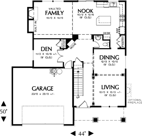 Dream House Plan - Craftsman Floor Plan - Main Floor Plan #48-325