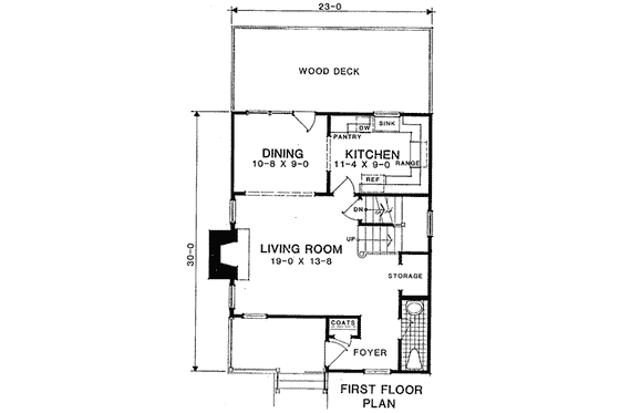 Floor Plan - Main Floor for Traditional House Plan #322-126 - 3 bed, 2.5 bath