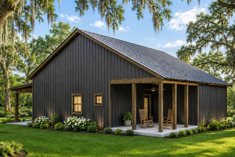Dream House Plan - Exterior - Rear Elevation for Farmhouse House Plan #44-318 - 2 bed, 3 bath