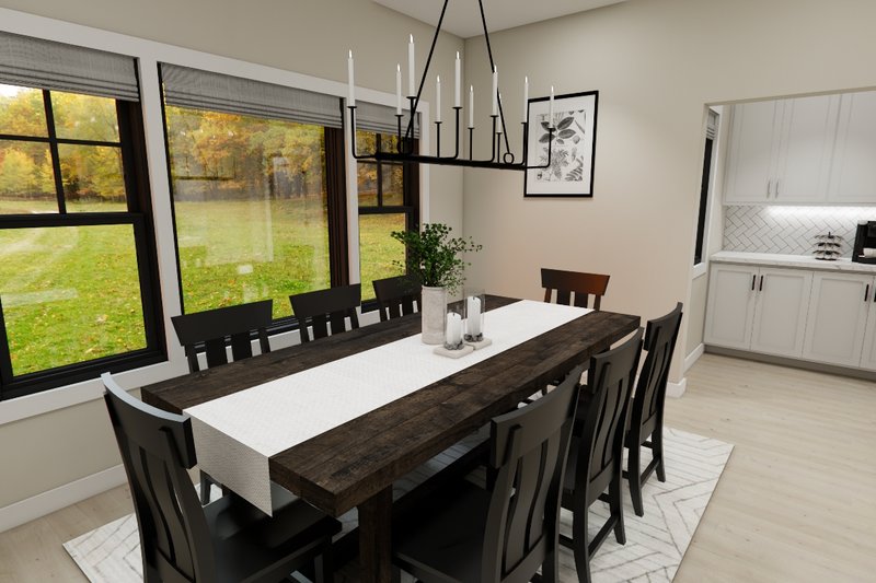 House Design - Interior - Dining Room for Farmhouse House Plan #51-1377 - 3 bed, 2.5 bath