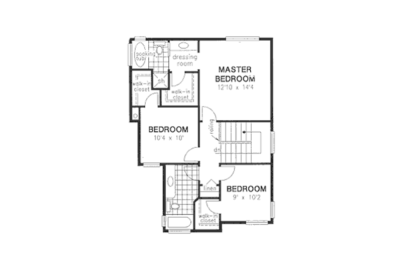 Home Plan - Floor Plan - Upper Floor for Traditional House Plan #18-9080 - 3 bed, 2.5 bath