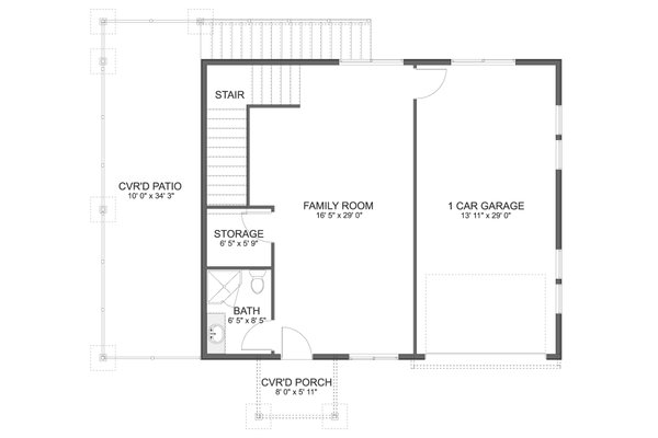 Architectural House Design - Craftsman Floor Plan - Main Floor Plan #1060-372