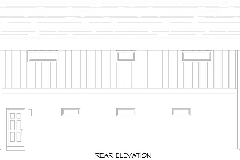 Architectural House Design - Exterior - Rear Elevation for Beach House Plan #932-1088 - 2 bed, 1.5 bath