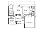 Traditional Style House Plan - 3 Beds 2 Baths 1485 Sq/Ft Plan #42-227 