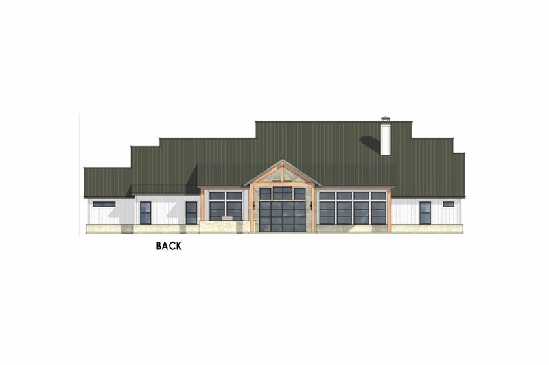 Architectural House Design - Exterior - Rear Elevation 1 for Farmhouse House Plan #1096-39 - 4 bed, 4.5 bath