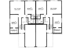 Floor Plan - Lower Floor for Traditional House Plan #303-198 - 3 bed, 2 bath
