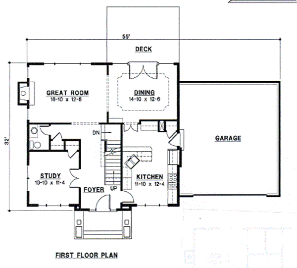 Traditional Floor Plan - Main Floor Plan #67-483