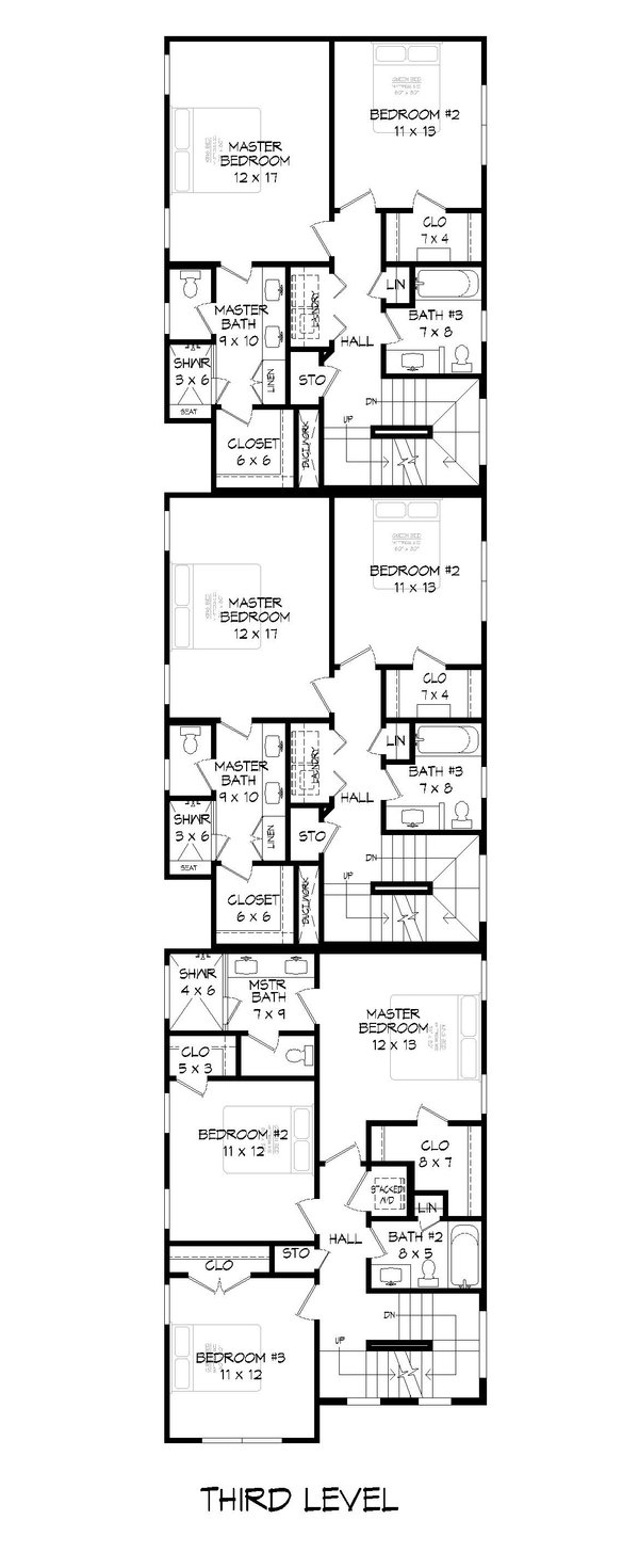 Modern Floor Plan - Upper Floor Plan #932-642