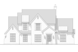 Exterior - Front Elevation 4 for European House Plan #1114-23 - 4 bed, 2.5 bath