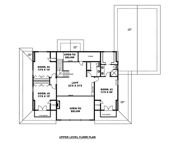 Dream House Plan - Craftsman Floor Plan - Upper Floor Plan #117-1045