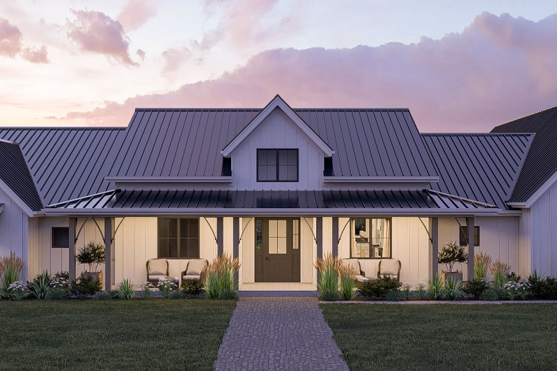 House Plan Design - Exterior - Front Elevation 5 for Farmhouse House Plan #455-706 - 4 bed, 3.5 bath