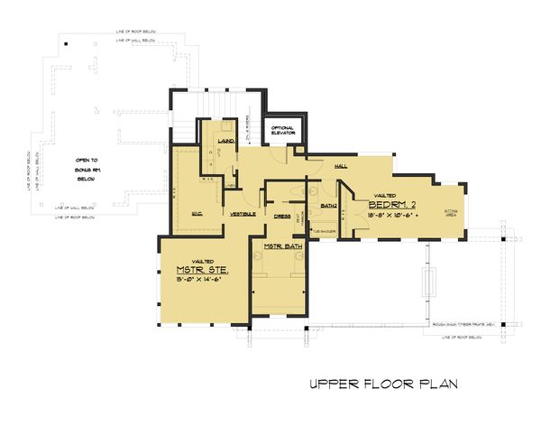 House Design - Modern Floor Plan - Upper Floor Plan #1066-43