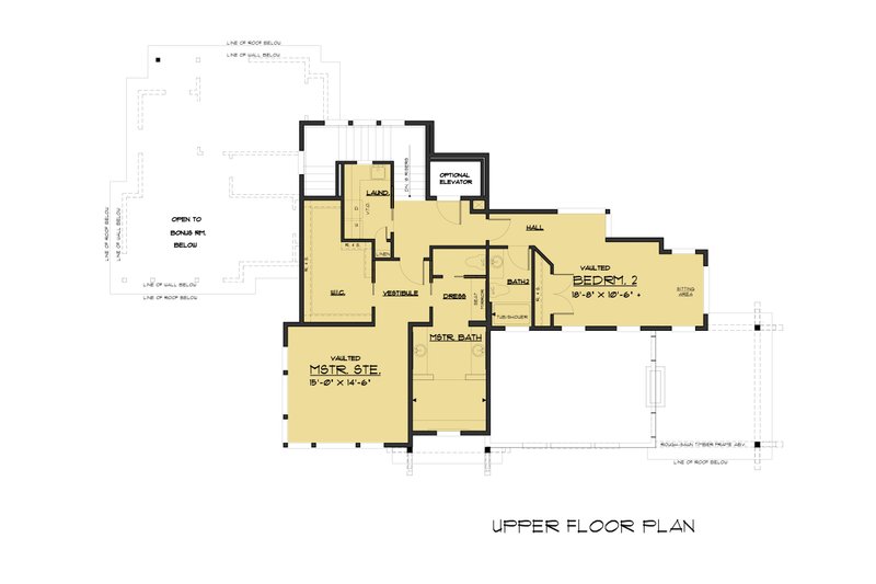 Home Plan - Floor Plan - Upper Floor for Modern House Plan #1066-43 - 3 bed, 2 bath