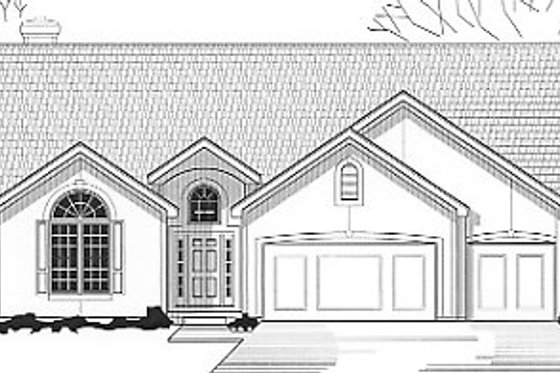 Exterior - Front Elevation for Traditional House Plan #67-364 - 4 bed, 4 bath