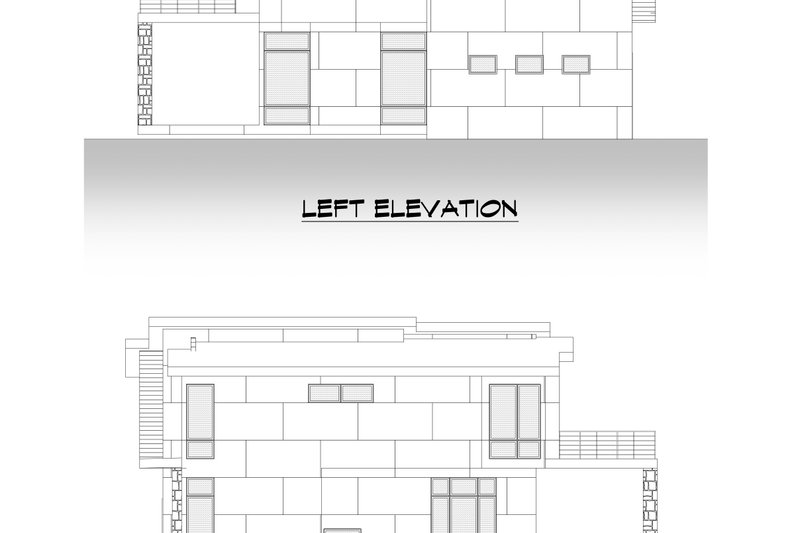 Architectural House Design - Exterior - Other Elevation 3 for Contemporary House Plan #1066-180 - 4 bed, 3.5 bath
