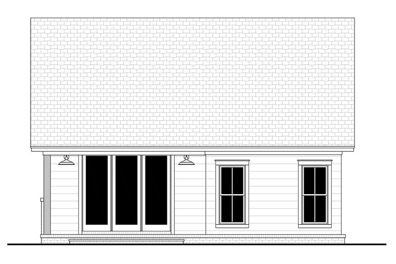 Home Plan - Exterior - Rear Elevation 1 for Farmhouse House Plan #430-330 - 2 bed, 2 bath