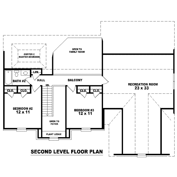 European Floor Plan - Upper Floor Plan #81-1441