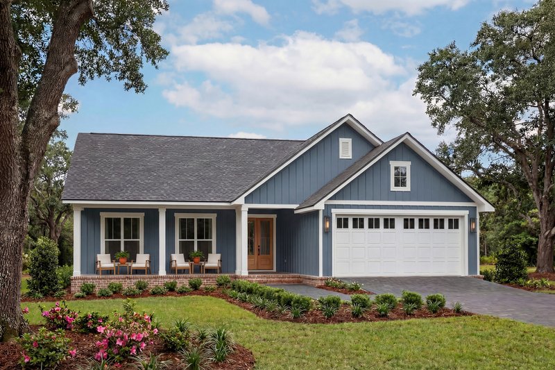 House Blueprint - Exterior - Front Elevation 4 for Farmhouse House Plan #430-428 - 3 bed, 2 bath