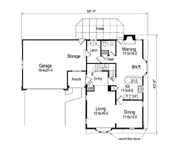 Traditional Floor Plan - Main Floor Plan #57-268