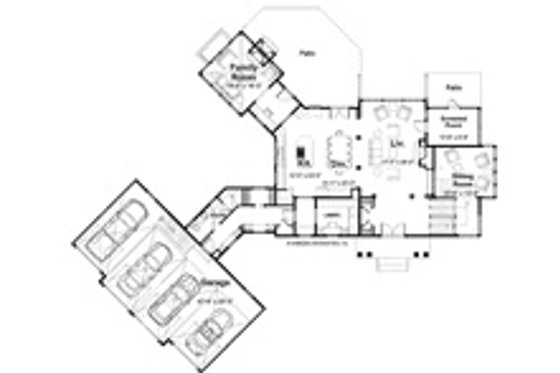 Floor Plan - Main Floor for Farmhouse House Plan #928-418 - 3 bed, 3 bath