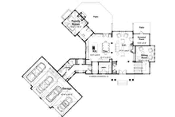 Home Plan - Floor Plan - Main Floor for Farmhouse House Plan #928-418 - 3 bed, 3 bath