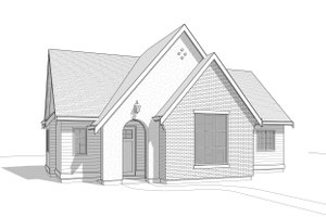 Exterior - Front Elevation 3 for European House Plan #1114-27 - 2 bed, 1.5 bath