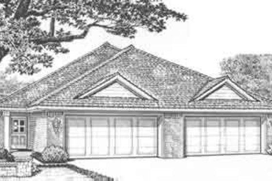 Exterior - Front Elevation for Traditional House Plan #310-440 - 2 bed, 2 bath