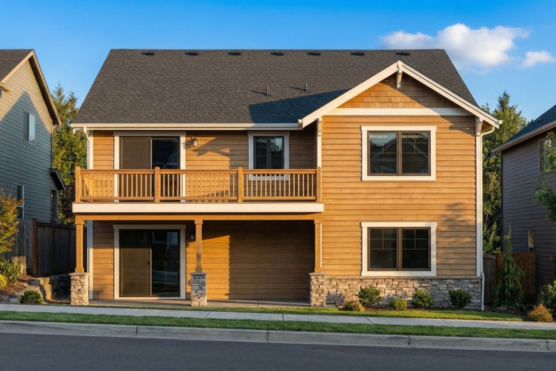 Dream House Plan - Exterior - Rear Elevation for Craftsman House Plan #112-317 - 3 bed, 2.5 bath