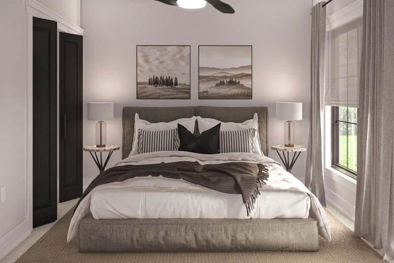 House Blueprint - Interior - Bedroom for Modern House Plan #455-447 - 2 bed, 1 bath